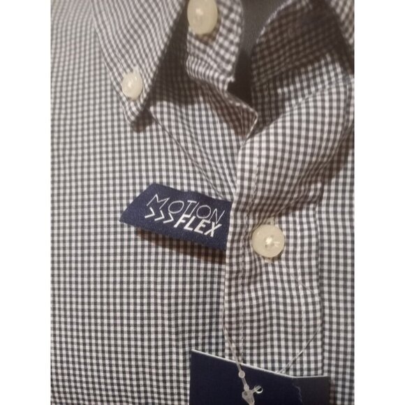 NWT Men Crown & Ivy Motion Flex Classic Fit Blue White Golf Dress Shirt XL New - Picture 4 of 15